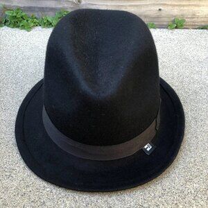 BLOCK Headwear Fedora Hat Unisex Adult 100% Wool One Size Black Felt Cap​